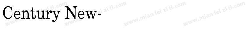Century New字体转换